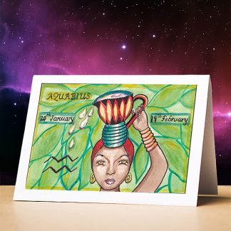 Aquarius Birthday Card
