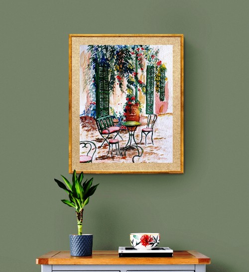 Cafe Scene fine art print - Image 5