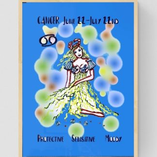 Cancer birthday print-portrait series