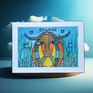 Taurus Birthday Card ( landscape series)