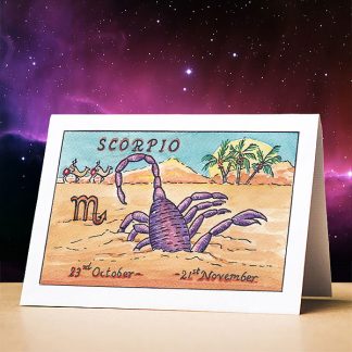 Scorpio Birthday Card