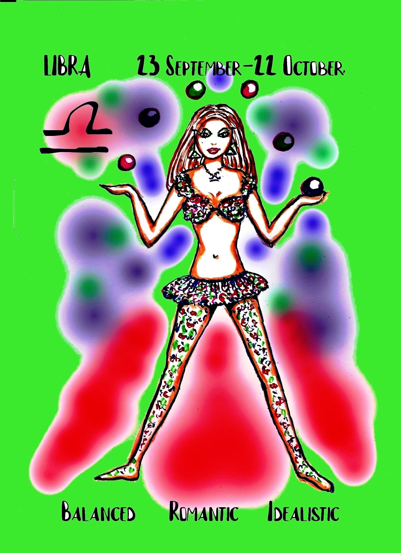 Libra Birthday Card (Portrait Series) - Image 4