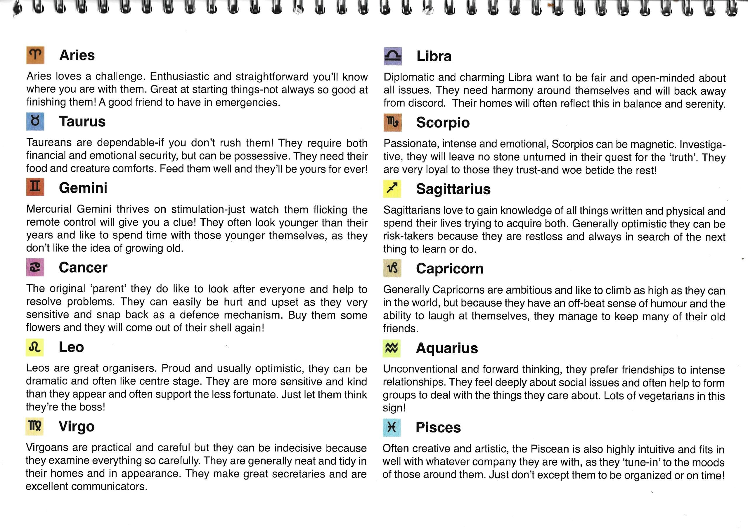 Zodiac Birthday Calendar - Image 3